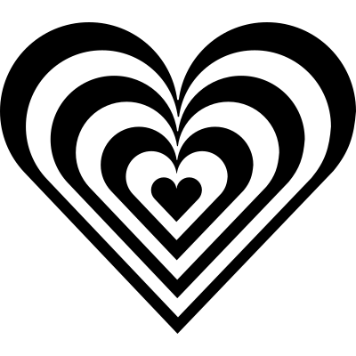 Zebra heart clipart