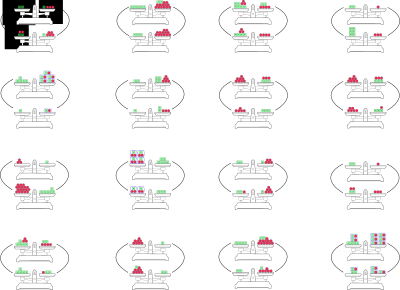 ZEICHNUNGEN FUER QUIZZE Waagen-Modell - Erkennen der Umformung clipart