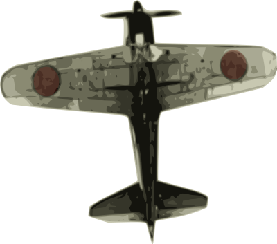 Zero Fighter From Bottom clipart