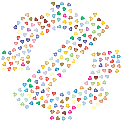 Zerowaste Hearts Prismatic clipart