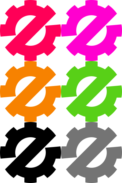 Zerowaste Symbol High Visibility Color clipart