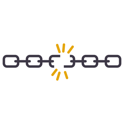Zersprengte Kette clipart