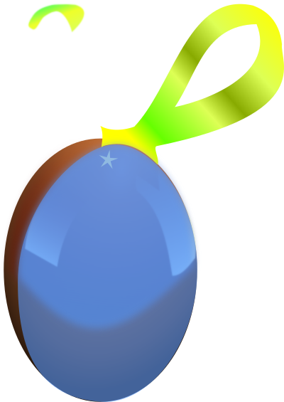Zeuf de Paques bleu clipart