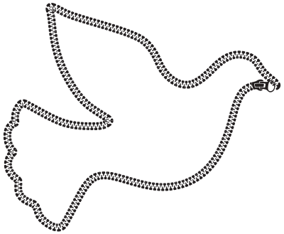 Zipper Peace Dove clipart