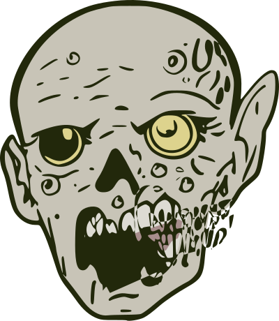 Zombie Face - Colour Remix clipart