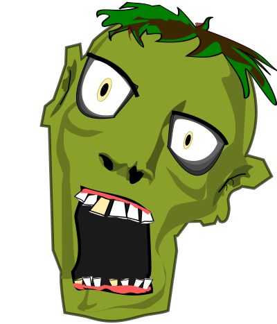 Zombie head clipart