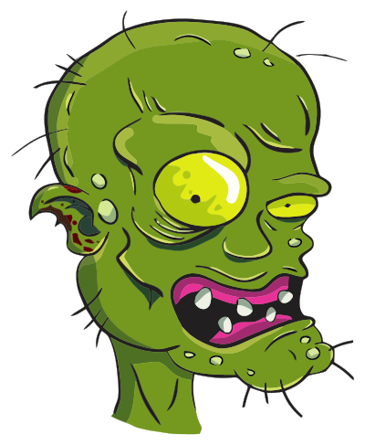 Zombie Head clipart