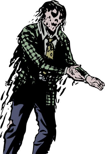 Zombie Man - Colour clipart