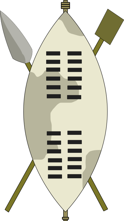 Zulu battle gear clipart
